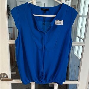 413.    Eclair  Sleeveless Tassel V-Neck Camisole in Royal Blue